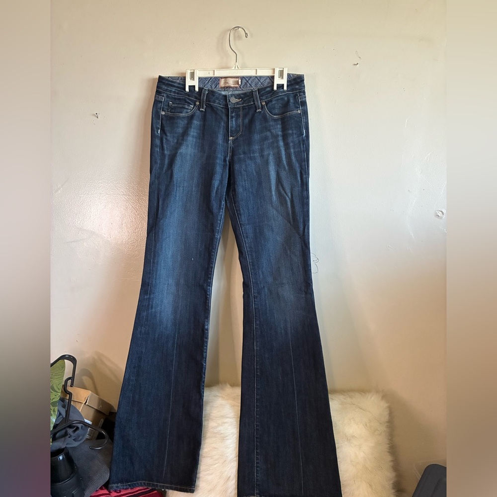 Paige Dark Blue Bootcut Jeans